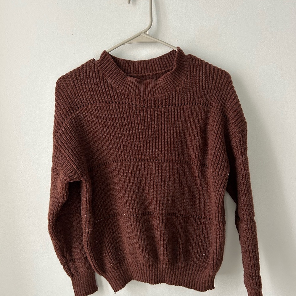 Cozy Brown Knit Sweater